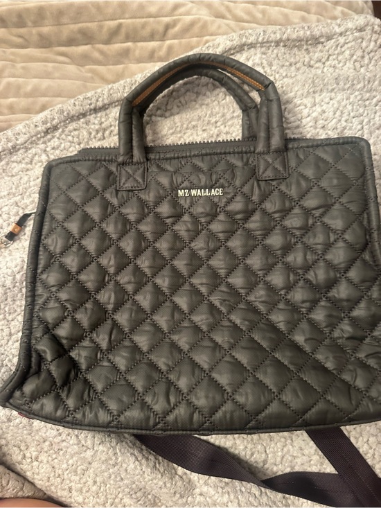 MZ Wallace Handbags - MZ Wallace Black Quilted Nylon Tote with Top Handles Metro Box Tote